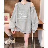 肩開きトップス カットアウトトレーナー ゆったりトップス | SUNSHINE CLOSET | 詳細画像2 
