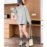 肩開きトップス カットアウトトレーナー ゆったりトップス | SUNSHINE CLOSET | 詳細画像3 