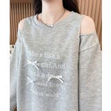 肩開きトップス カットアウトトレーナー ゆったりトップス | SUNSHINE CLOSET | 詳細画像4 