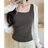 リブタンクトップ 背中開きトップス ノンワイヤータンクトップ | SUNSHINE CLOSET | 詳細画像13