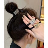 幾何柄ヘアゴムヘアリング キラキラ髪留め | SUNSHINE CLOSET | 詳細画像2 