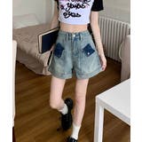 ロールアップ デニムショートパンツ 美脚 | SUNSHINE CLOSET | 詳細画像4