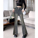 フレアデニムパンツ ハイウエストジーンズ | SUNSHINE CLOSET | 詳細画像2