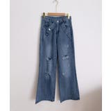 Y2Kダメージデニムパンツ レディース ハイウエスト | SUNSHINE CLOSET | 詳細画像14