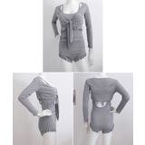 フリル付きスイムウェア クロスバックワンピース水着 カーディガン付き | SUNSHINE CLOSET | 詳細画像15 