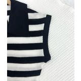 ボーダー柄サマーニット フレンチスリーブ | ANGELCLOSET | 詳細画像14