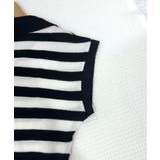 ボーダー柄サマーニット フレンチスリーブ | ANGELCLOSET | 詳細画像15