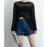 透かし編みニットトップス レディース長袖 | SUNSHINE CLOSET | 詳細画像2