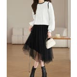 異素材ドッキングニットトップスレディース | ANGELCLOSET | 詳細画像8