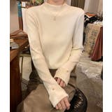 プチハイネックニットトップス 袖口ボタン | SUNSHINE CLOSET | 詳細画像1