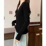 Vネックリブニットトップス ハーフボタン | SUNSHINE CLOSET | 詳細画像6
