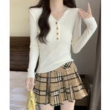 Vネックリブニットトップス ハーフボタン | SUNSHINE CLOSET | 詳細画像9