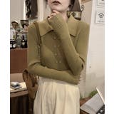 ポロニットトップスきれいめニットセーター | SUNSHINE CLOSET | 詳細画像11