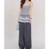 カップ付きブラキャミソールレース切り替え | ANGELCLOSET | 詳細画像9