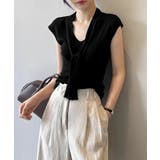 ボウタイサマーニット Vネックトップス | ANGELCLOSET | 詳細画像6