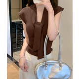 ボウタイサマーニット Vネックトップス | ANGELCLOSET | 詳細画像9