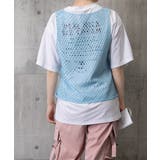 透かし編みニットベスト 重ね着ニットジレ | ANGELCLOSET | 詳細画像16