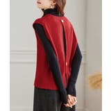 ケーブル編み ニットベスト バックボタン | SUNSHINE CLOSET | 詳細画像10