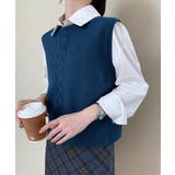 ケーブル編み ニットベスト バックボタン | SUNSHINE CLOSET | 詳細画像13