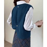 ケーブル編み ニットベスト バックボタン | SUNSHINE CLOSET | 詳細画像14