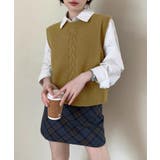 ケーブル編み ニットベスト バックボタン | SUNSHINE CLOSET | 詳細画像15
