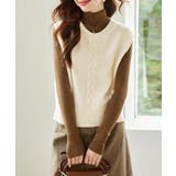 ケーブル編み ニットベスト バックボタン | SUNSHINE CLOSET | 詳細画像6
