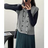 ケーブル編みニットベスト ダブルブレスト | SUNSHINE CLOSET | 詳細画像11 