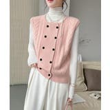 ケーブル編みニットベスト ダブルブレスト | SUNSHINE CLOSET | 詳細画像2 