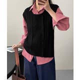 ケーブル編みニットベスト ダブルブレスト | SUNSHINE CLOSET | 詳細画像3 