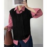 ケーブル編みニットベスト ダブルブレスト | SUNSHINE CLOSET | 詳細画像4 