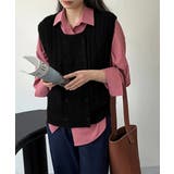 ケーブル編みニットベスト ダブルブレスト | SUNSHINE CLOSET | 詳細画像5 