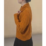 ケーブル編みニットカーディガン ビッグ襟 | SUNSHINE CLOSET | 詳細画像11 