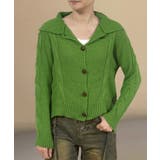 ケーブル編みニットカーディガン ビッグ襟 | SUNSHINE CLOSET | 詳細画像13 