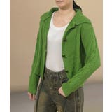 ケーブル編みニットカーディガン ビッグ襟 | SUNSHINE CLOSET | 詳細画像14 