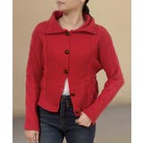 ケーブル編みニットカーディガン ビッグ襟 | SUNSHINE CLOSET | 詳細画像5 