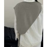 三角ニットベスト 重ね着 肩掛け風ニット | SUNSHINE CLOSET | 詳細画像9
