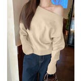 ボートネックニットトップスオフショルダー | SUNSHINE CLOSET | 詳細画像1 