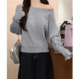 ボートネックニットトップスオフショルダー | SUNSHINE CLOSET | 詳細画像11 