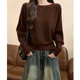 ボートネックニットトップスオフショルダー | SUNSHINE CLOSET | 詳細画像14 