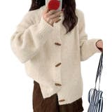 トグルボタンニットカーディガン長袖秋冬服 | SUNSHINE CLOSET | 詳細画像4