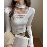 チョーカー風カットソーレース付きTシャツ | SUNSHINE CLOSET | 詳細画像7