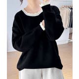 配色ニットプルオーバーラウンドネック秋服 | SUNSHINE CLOSET | 詳細画像5 