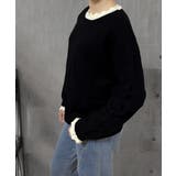 配色ニットプルオーバーラウンドネック秋服 | SUNSHINE CLOSET | 詳細画像7 