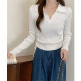 ポロニットドローストリングリブニット薄手 | SUNSHINE CLOSET | 詳細画像4 