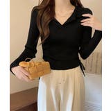 ポロニットドローストリングリブニット薄手 | SUNSHINE CLOSET | 詳細画像6 
