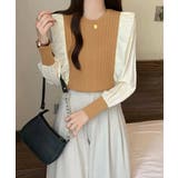 異素材mixニットブラウス レイヤード風 トップス | SUNSHINE CLOSET | 詳細画像13 