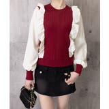 異素材mixニットブラウス レイヤード風 トップス | SUNSHINE CLOSET | 詳細画像15 