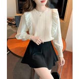 異素材mixニットブラウス レイヤード風 トップス | SUNSHINE CLOSET | 詳細画像5 