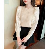 異素材mixニットブラウス レイヤード風 トップス | SUNSHINE CLOSET | 詳細画像6 