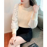 異素材mixニットブラウス レイヤード風 トップス | SUNSHINE CLOSET | 詳細画像7 